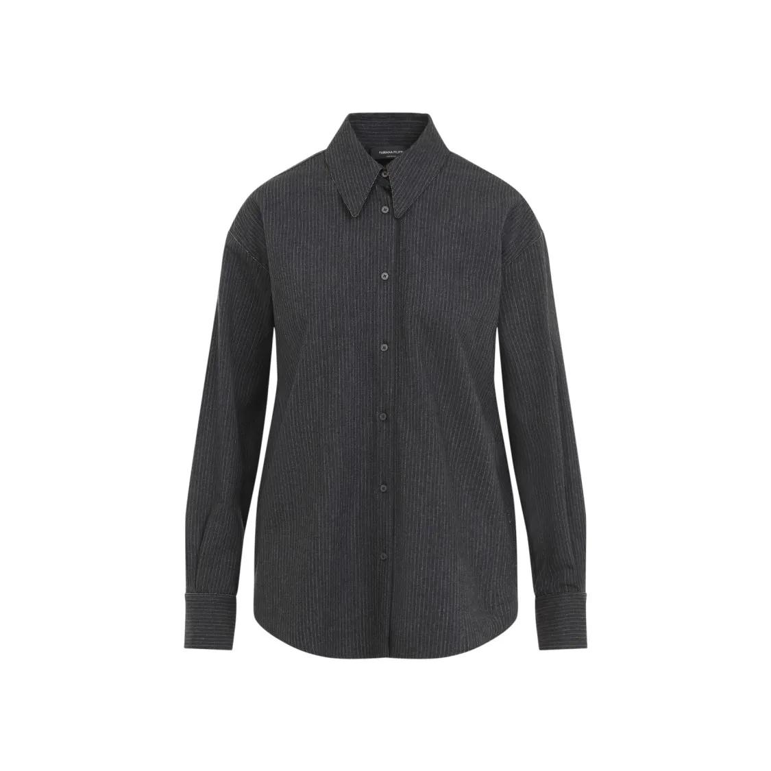 Fabiana Filippi - Grey Wool Shirt - Größe 38 - grau