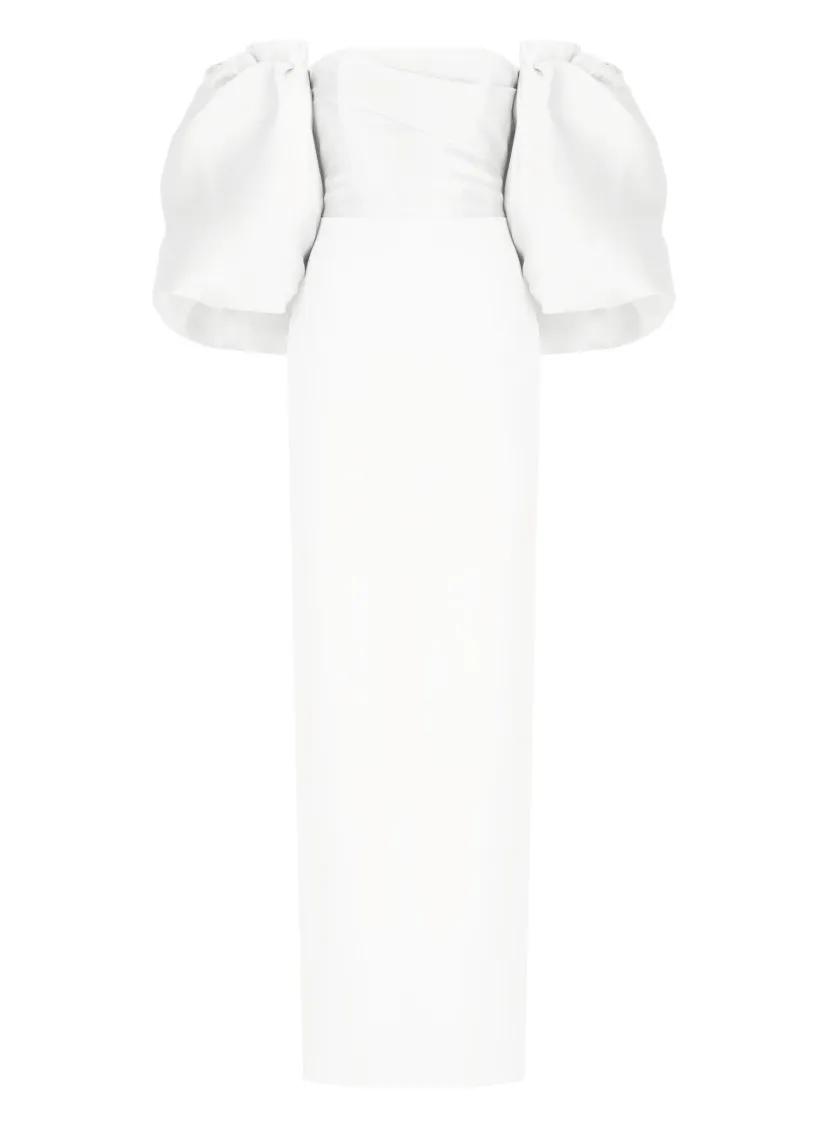 Thumbnail - Solace London - White Floris Maxi Dress - Größe 12 - weiß