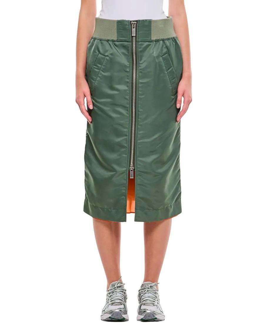 Sacai - Nylon Twill Skirt - Größe 2 - grün