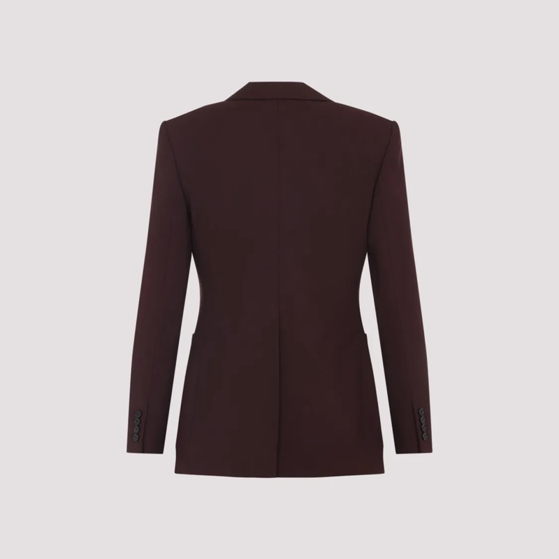 Chloé Blazer Structured Tailored Jacket With Classic Lapel Burgundy