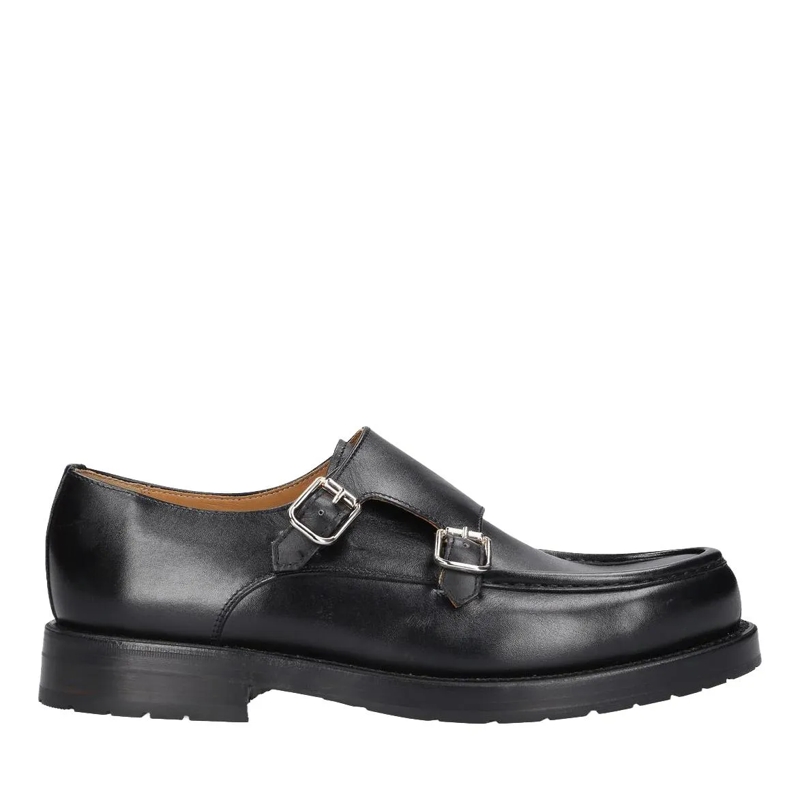 Heinrich Dinkelacker Flache Schuhe Schnallenschuh Rio Norweger BC schwarz
