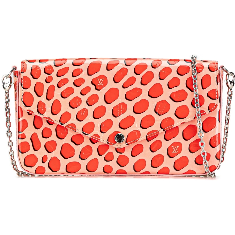 Louis Vuitton Pochette Monogram Vernis Jungle Dots Pochette Felicie rose