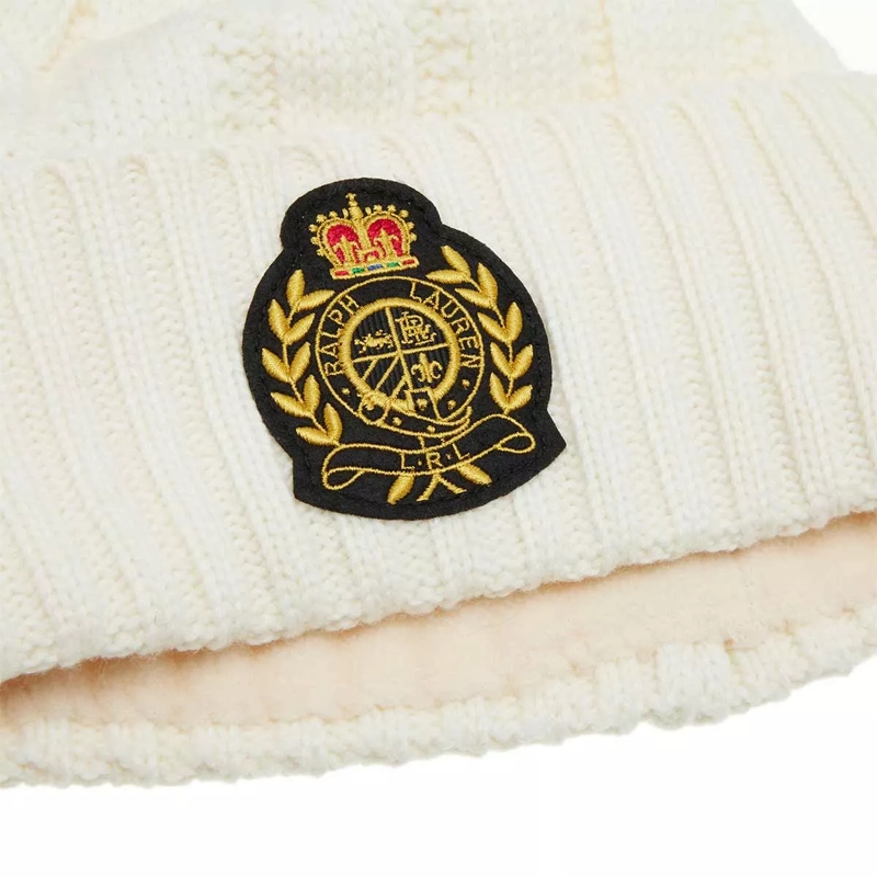 Lauren Ralph Lauren Wollmütze Cable Beanie Hat Cream(Image 4)