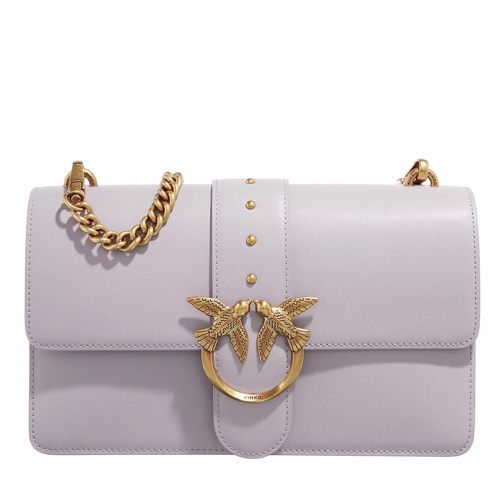 Pinko Love Classic Icon Simply Grigio Perla Antique Gold Crossbody Bag