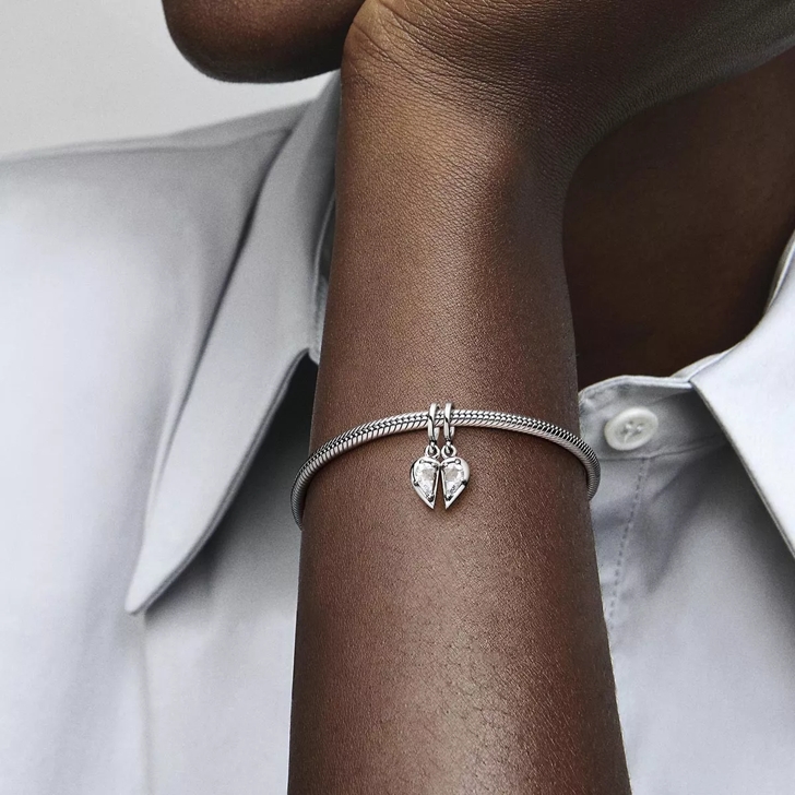 Pandora Splittable Mother Daughter Dangle Clear Pendant