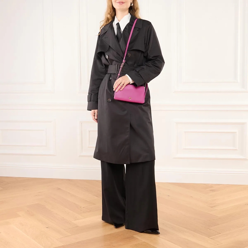 Pinko Crossbody Bag Double Mini Rosa Flogo-Antique Gold(Image 2)