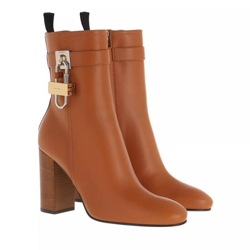 Givenchy Padlock Ankle Boots Leather Tan Ankle Boot