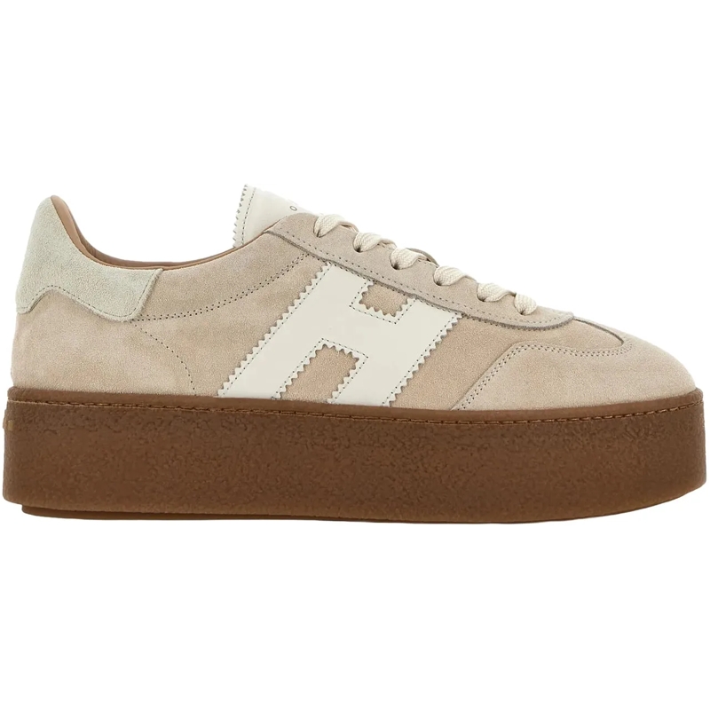 Hogan Low-Top-Sneaker Flat Shoes Beige beige