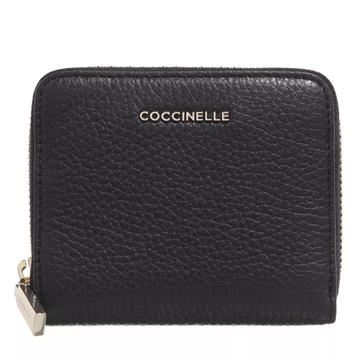 Coccinelle Metallic Soft Noir Zip Around Wallet