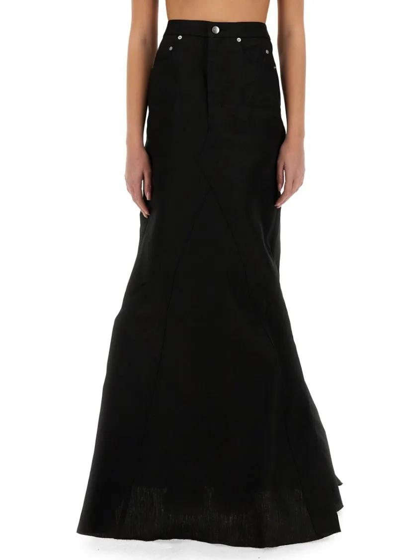 Thumbnail - Rick Owens - Long Skirt - Größe 42 - schwarz