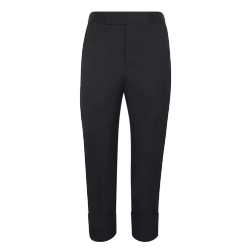 Sapio Straight-Cut Gabardine Pants Black Pantalons