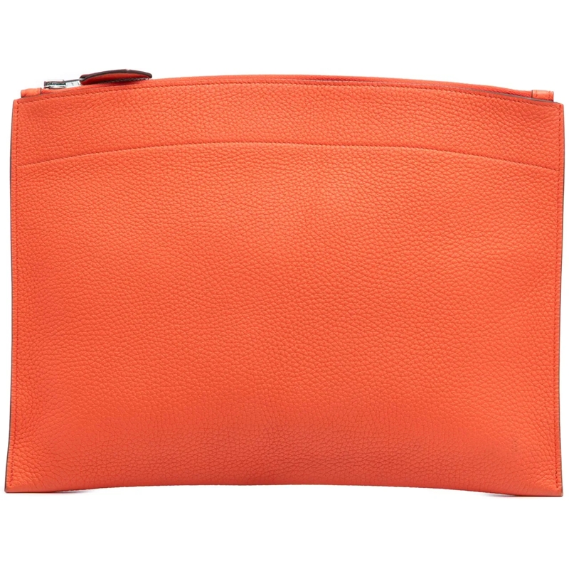 Hermès Pochette Medium Togo Bazar Pouch orange