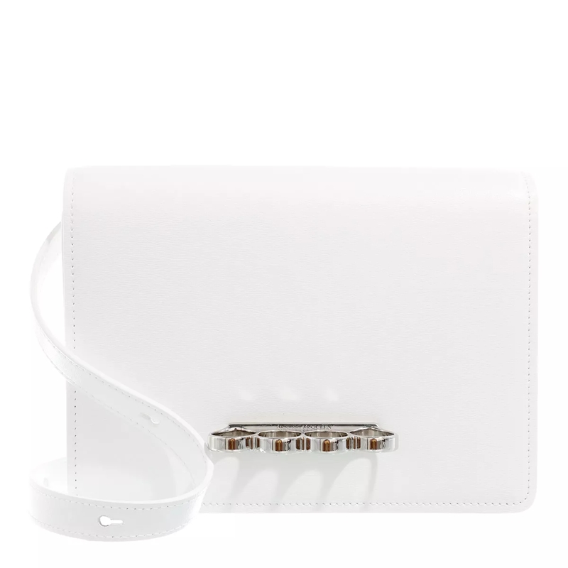 Alexander McQueen Crossbody Bag Four Ring Crossbody Bag White