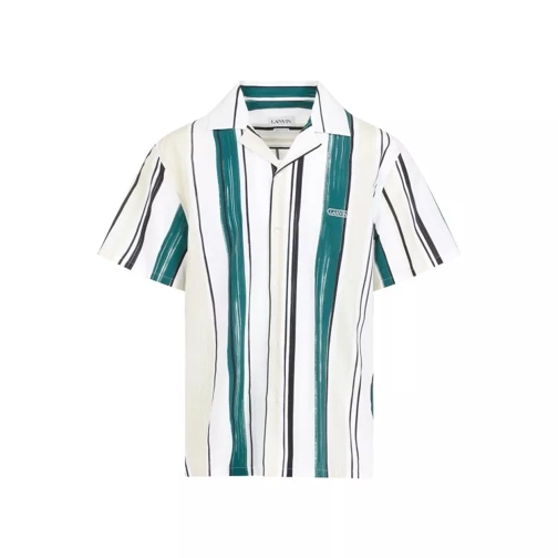 Lanvin  Green Bottle Cotton Printed Bowling Shirt Green