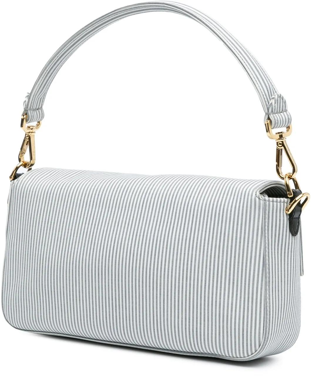 Thumbnail - Fendi Hobo Bags - 2010-2024 Striped Jersey Baguette Satchel - Gr. unisize - in Weiß - für Damen
