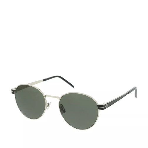 Saint Laurent SL M62-001 52 Sunglasses Silver-Silver-Grey Lunettes de soleil
