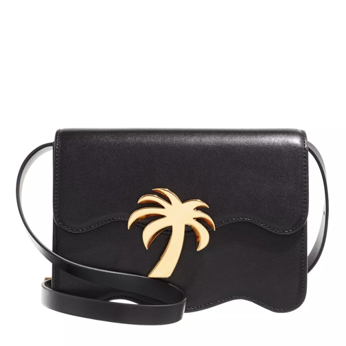 Palm Angels Palm Beach Bag Mm   Black Gold Crossbody Bag