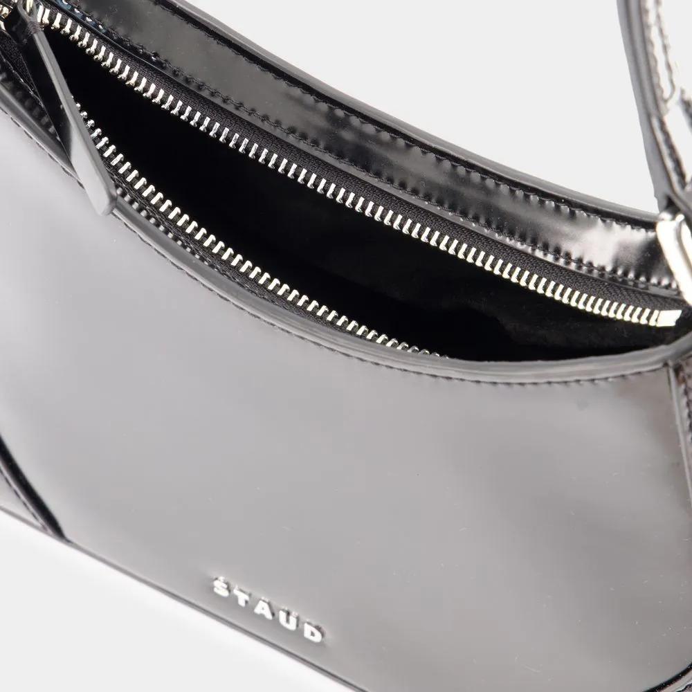 Staud Shoppers Linda Shoulder Bag Leather Black in zwart