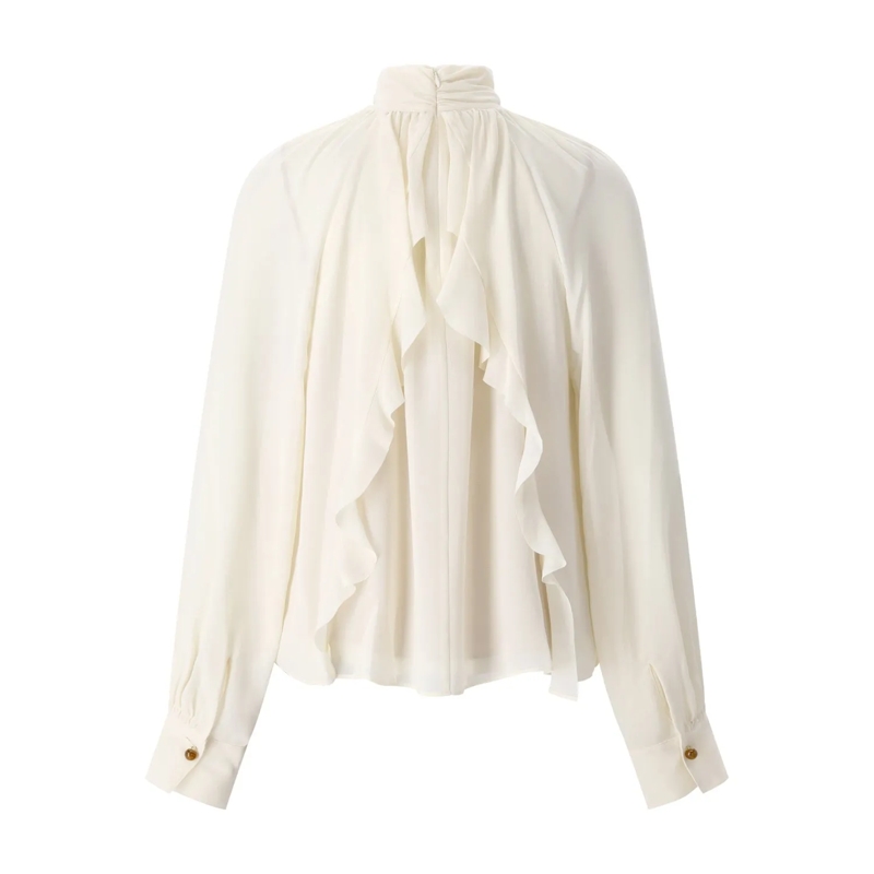 Vince Bluse Fließendes Blusenshirt Creme(Image 2)