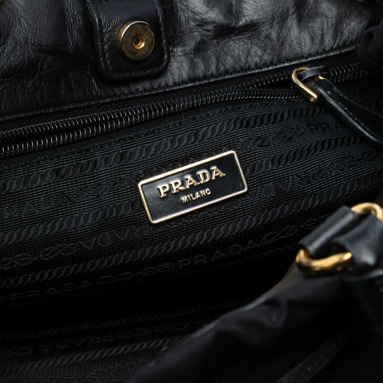 Thumbnail - Prada Hobo Bags - Tessuto Bow Satchel - Gr. unisize - in Schwarz - für Damen