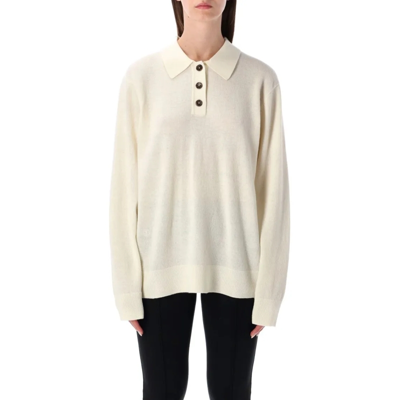 THE GARMENT Pull Como Polo Sweater Crafted From Fine Wool Neutrals