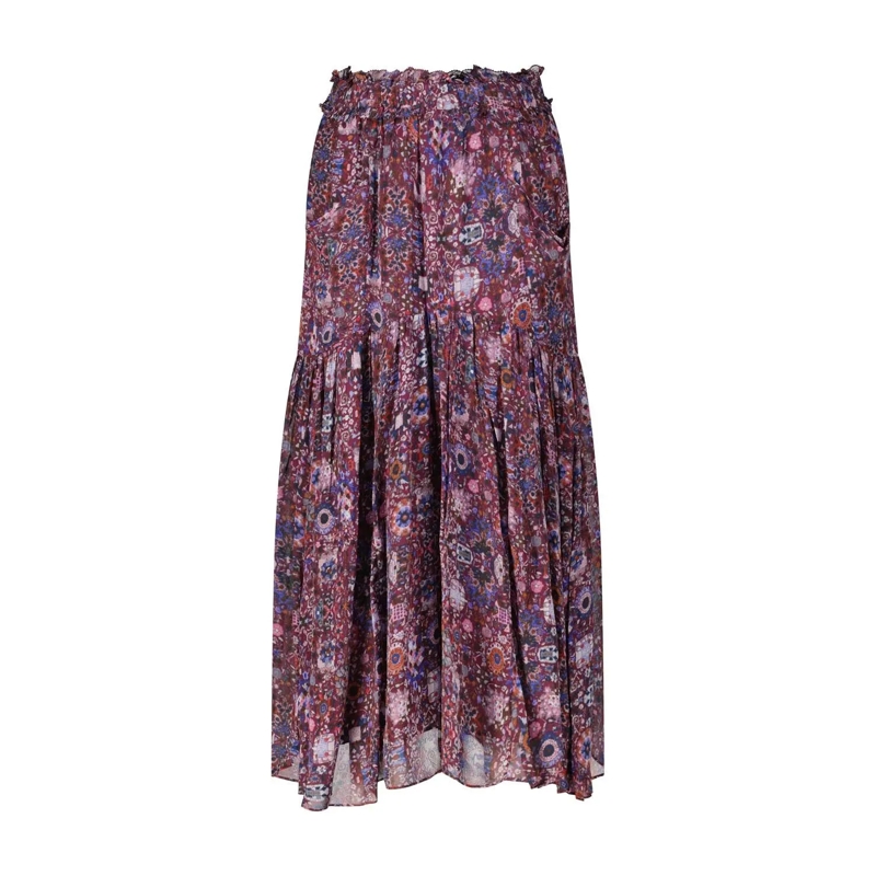Isabel Marant Maxirok Maxirock Besma mit Blumenprint Lila