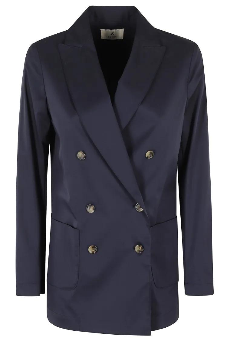Thumbnail - MYTHS - Double-Breasted Dark Blue Blazer - Größe 38 - blau