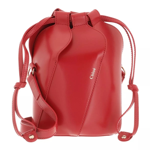 Chloé Tulip Bucket Bag Leather Red Crush Bucket Bag