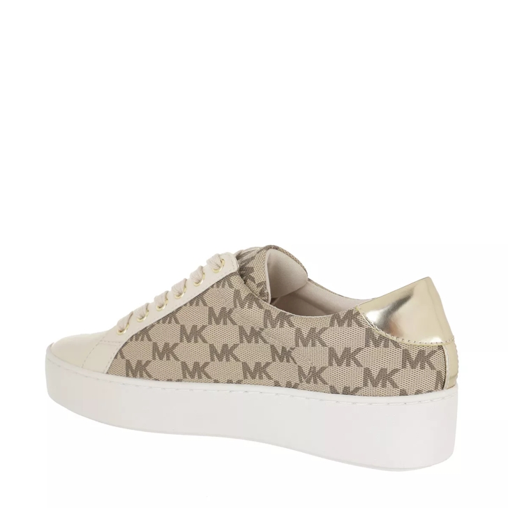 Michael Kors Poppy Lace Up Natural lage top sneaker