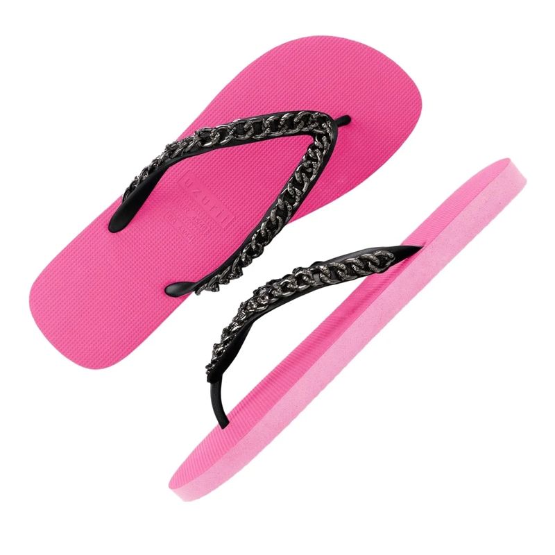 UZURII Flip Flops Zehentrenner Silver Large pink(Image 2)