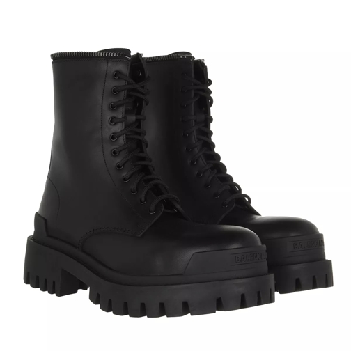 Balenciaga Master Bootie Leather Black Lace up Boots