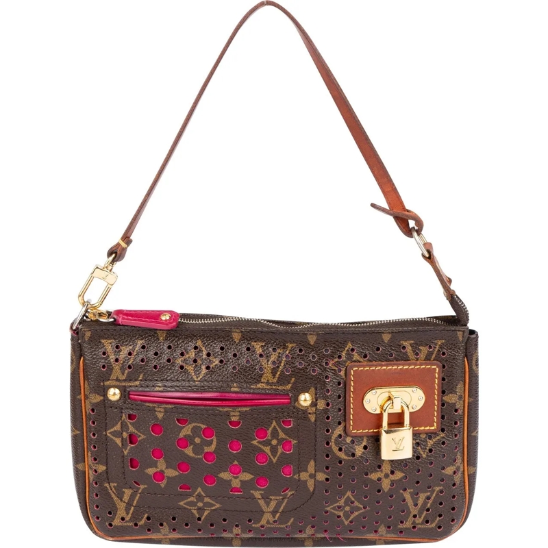 Louis Vuitton Schultertasche Louis Vuitton Limited Perforated Monogram Pochette braun