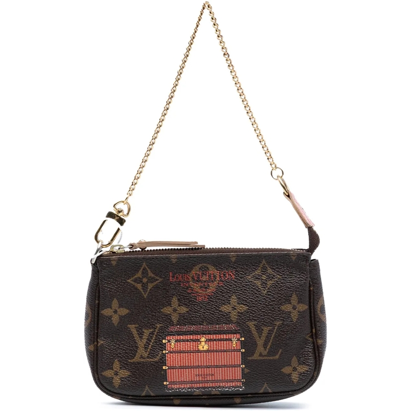 Louis Vuitton Sac à bandoulière Monogram Trunks and Locks Mini Pochette Accessoire braun