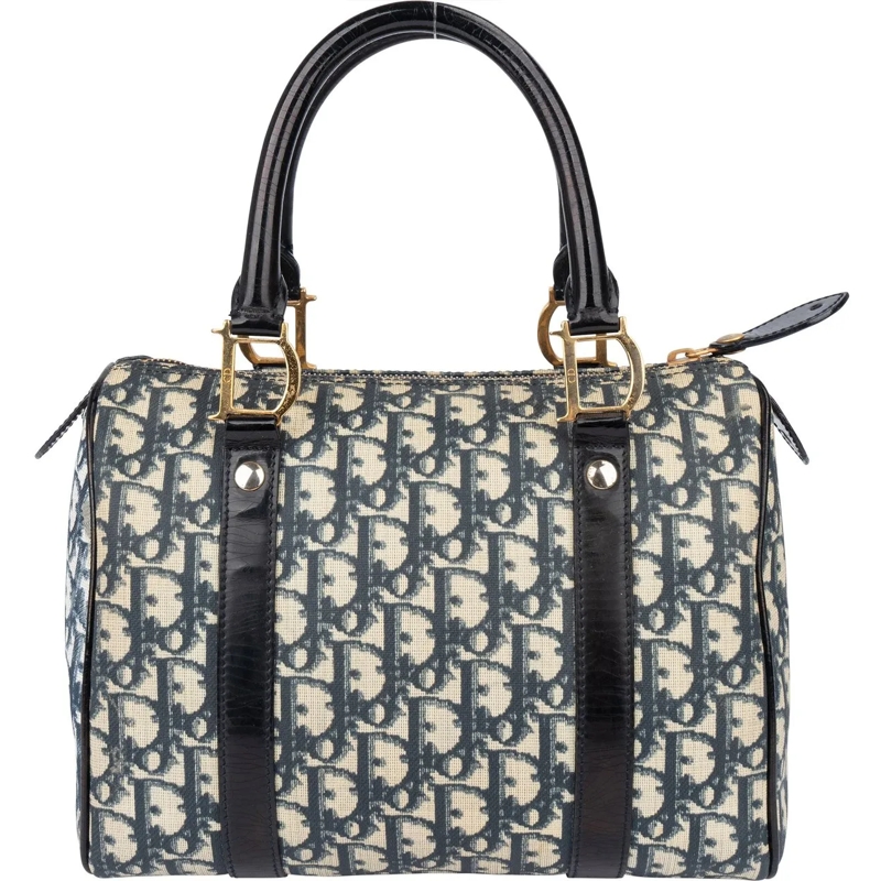 Christian Dior Tote Christian Dior Trotter Monogram Boston Handbag blau