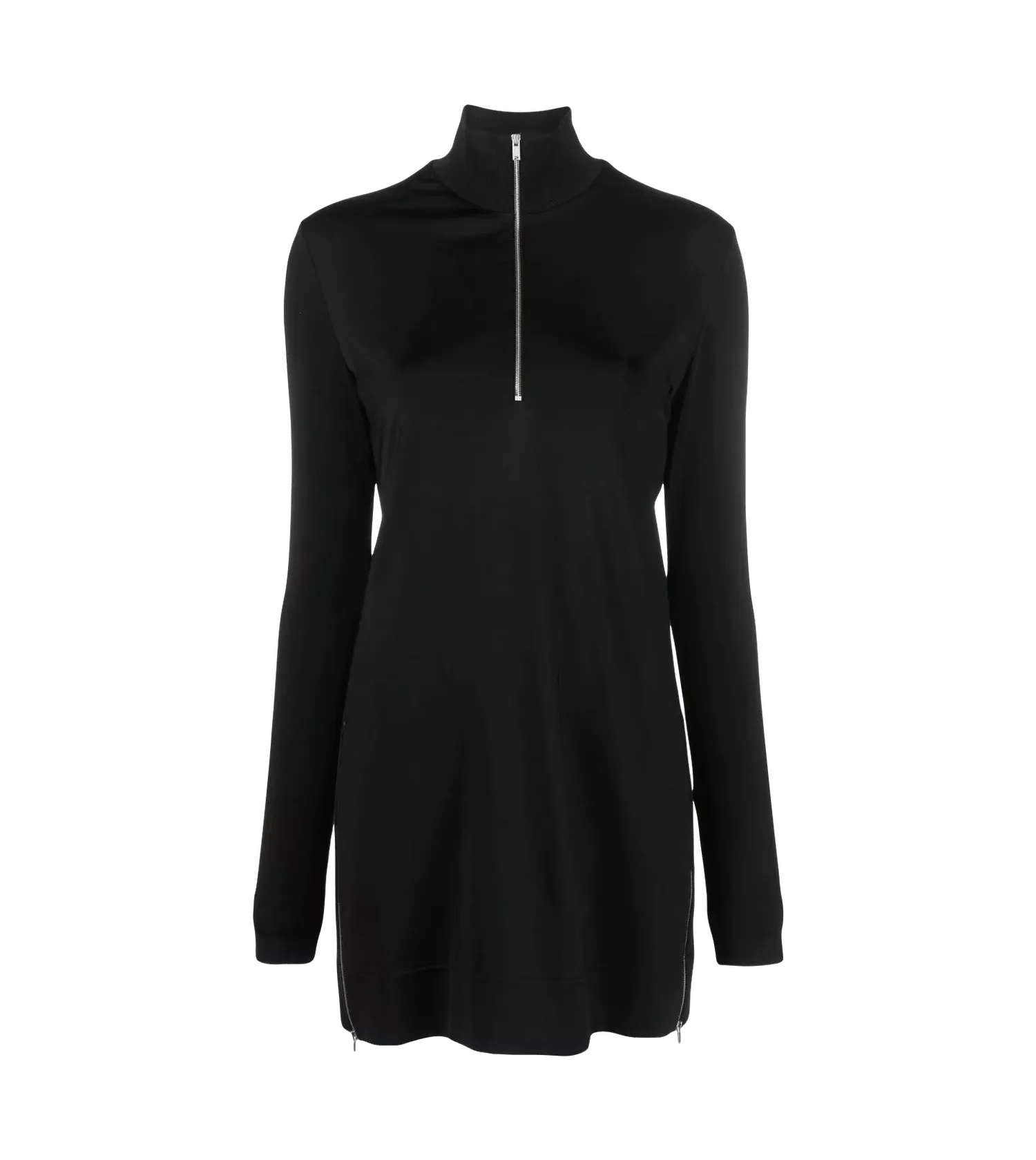 Jil Sander - Midikleid mit Stehkragen - Größe 34 - black