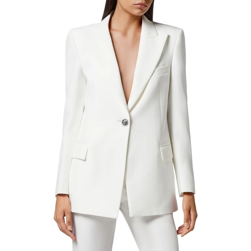 Philipp Plein Blazer Blazer Skull Mit Schmucksteinen creme(Image 3)