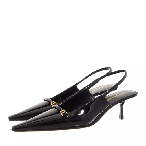 Saint Laurent Carine Slingsback Pumps  Black Pump