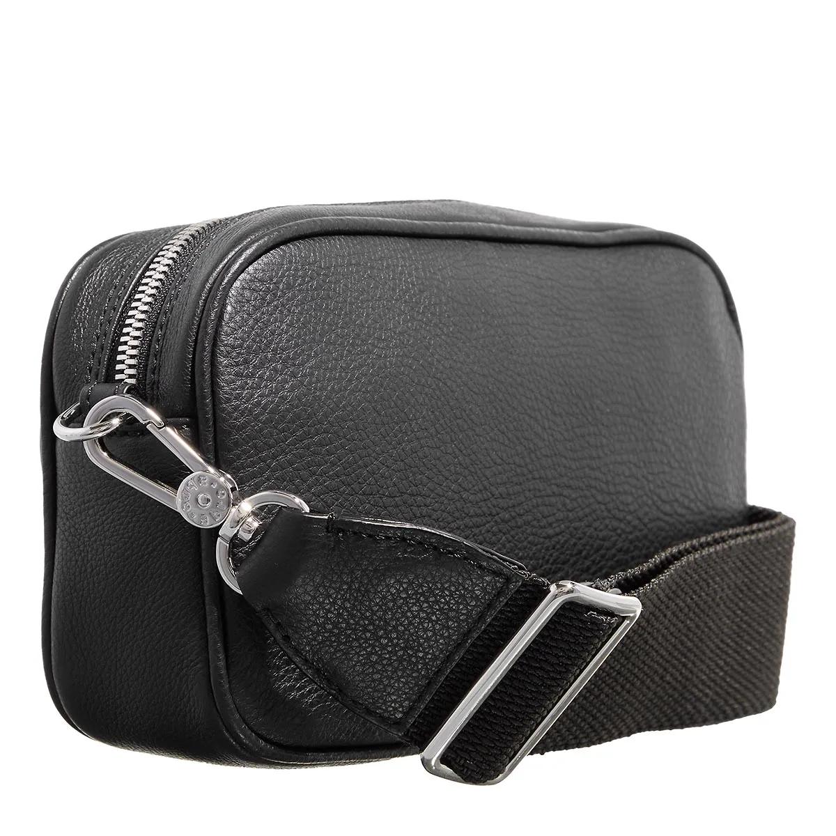 abro Crossbody bags Umhängetasche Tina Big Black Nickel in zwart