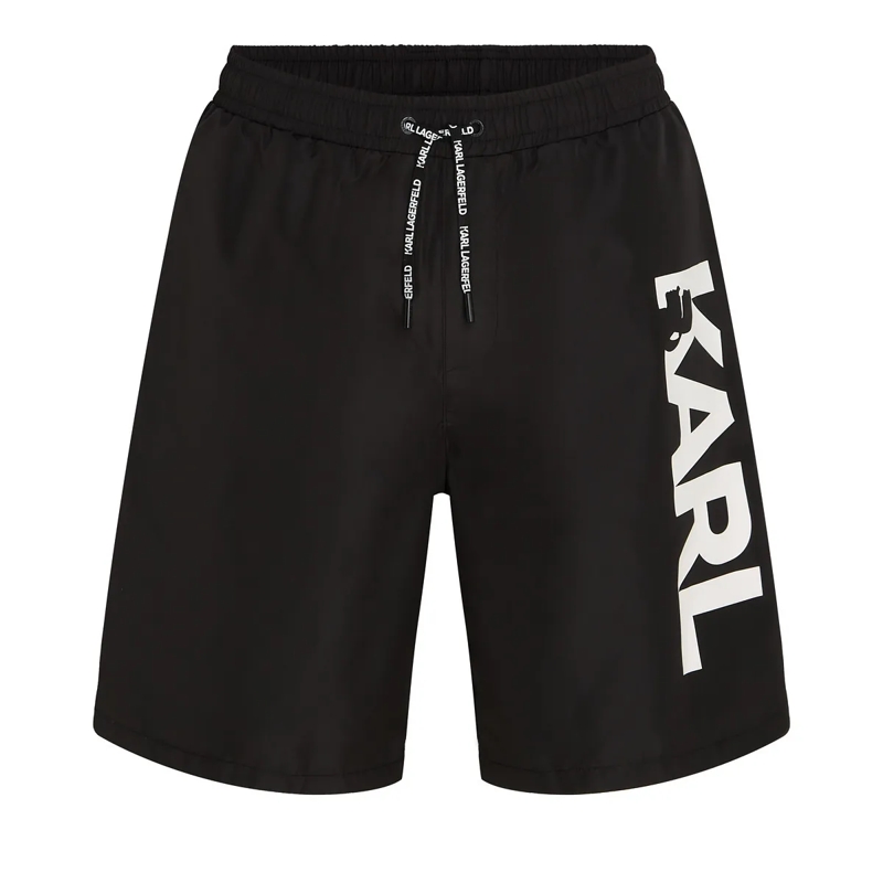 Karl Lagerfeld  LANGE BOARD-SHORTS MIT LOGO schwarz