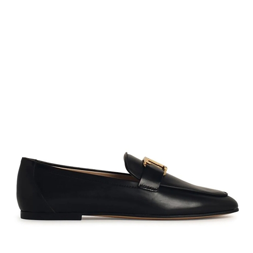 Tod's Ballerina Black Leather Loafers Black