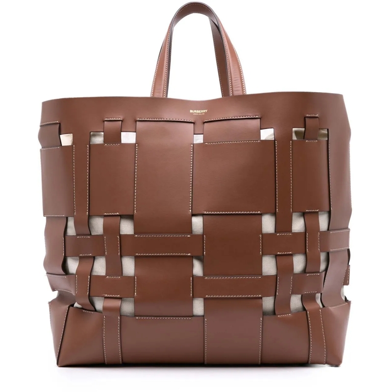 Burberry Schultertasche Large Leather Foster Tote braun