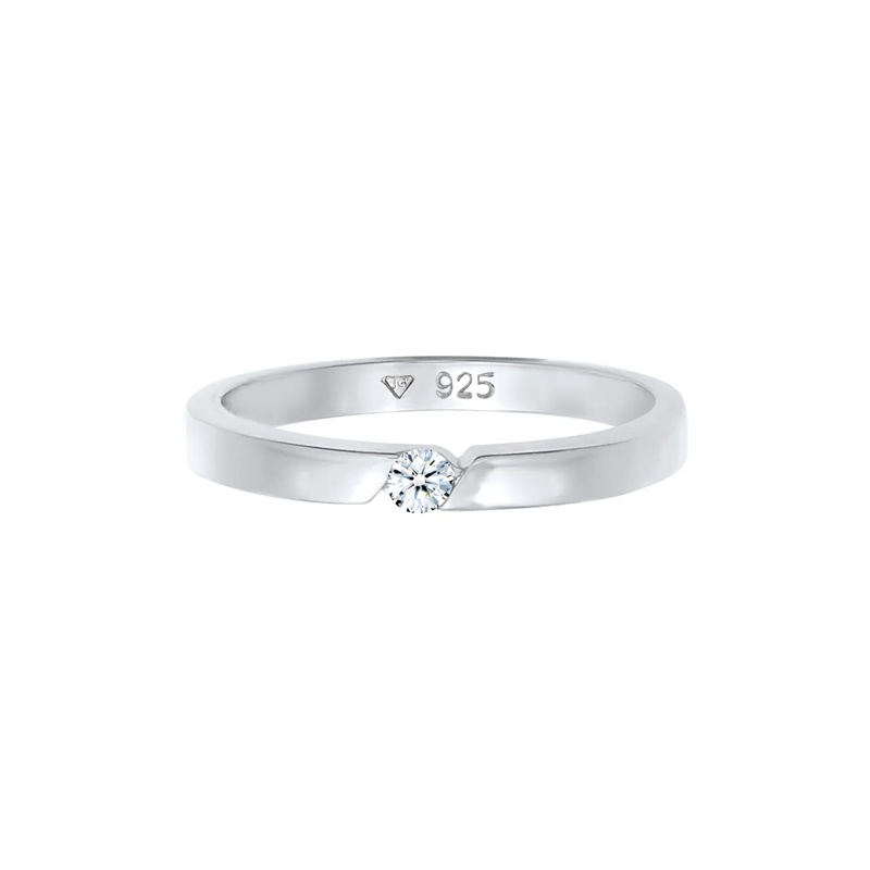 Elli Diamantring Ring Verlobungsring Diamant (0.06 ct.) 925 Silber silber(Image 6)