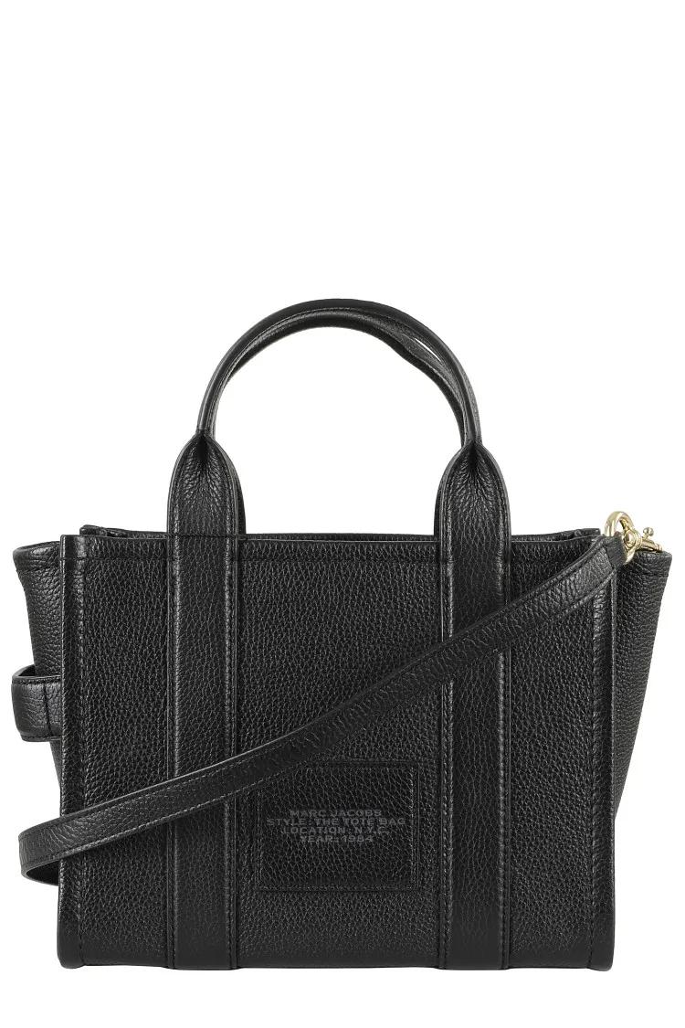 Marc Jacobs Shoppers & Totes Structured Black Leather Tote in zwart