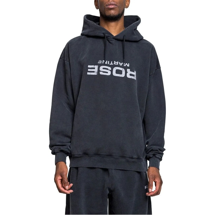 Martine Rose CLASSIC HOODIE WASHED BLACK ROSE schwarz