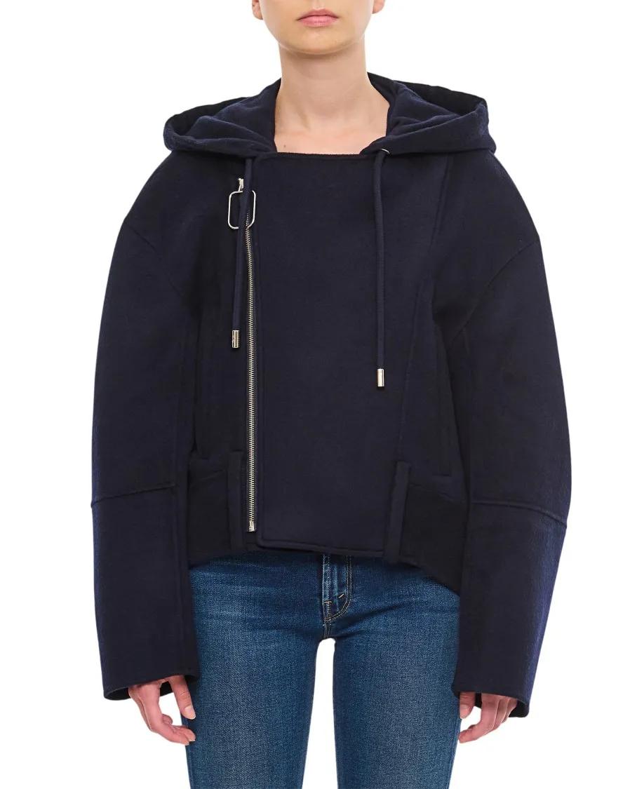 J.W.Anderson - Hooded Biker Jacket - Größe XS - schwarz