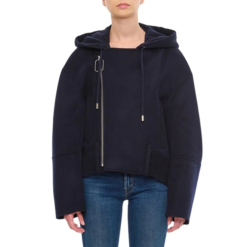 J.W.Anderson Hooded Biker Jacket Black Veste de transition