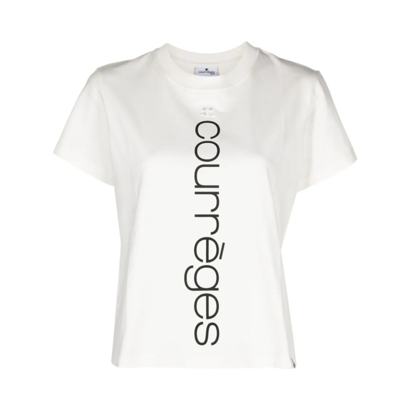 Courrèges T-shirt Organic Cotton Jersey Top White