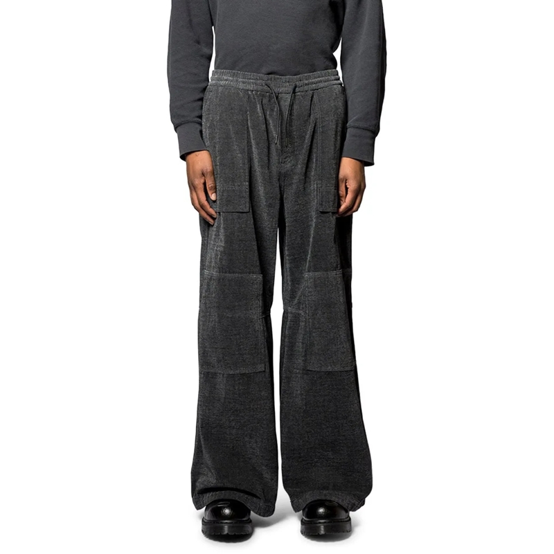 Juun.J  COMFORT DENIM DOUBLE KNEE PANTS BLACK schwarz