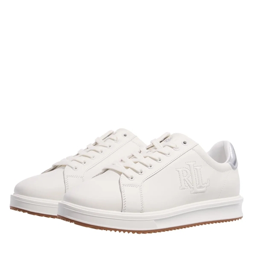 Lauren Ralph Lauren Low-Top Sneaker Ainsley-Sneakers-Low Top Lace Snow White/Polished Silver (Image 2)
