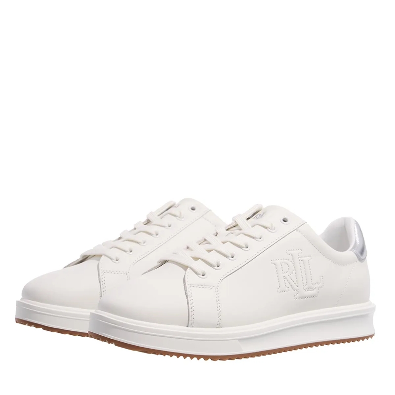 Lauren Ralph Lauren Low-Top-Sneaker Ainsley-Sneakers-Low Top Lace Snow White/Polished Silver(Image 3)